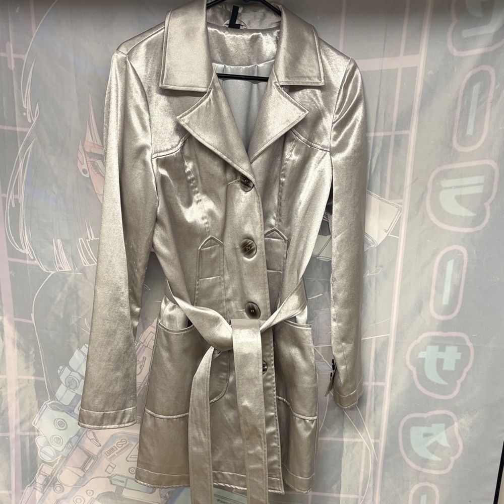 Ambition Metallic Trench Coat